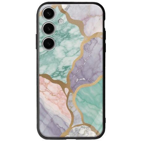 The Marble Collection - Pastel Samsung Galaxy S24 5G Groove TPU (Tempered Glass και TPU)