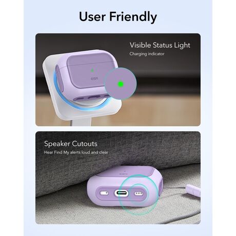 AirPods Pro 3 ESR Orbit HaloLock – προστατευτική θήκη σε απόχρωση Lavender