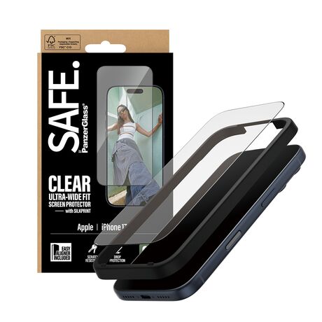 Tempered glass PanzerGlass για iPhone  17 Pro Max  με πλήρη κάλυψη οθόνης