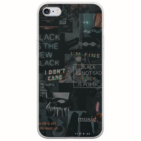 Aesthetic Black iPhone 6 Plus / iPhone 6s Plus Flexible TPU (Διάφανη Σιλικόνη)
