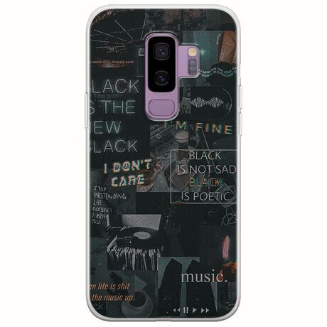 Aesthetic Black Samsung Galaxy S9 Plus Flexible TPU (Διάφανη Σιλικόνη)