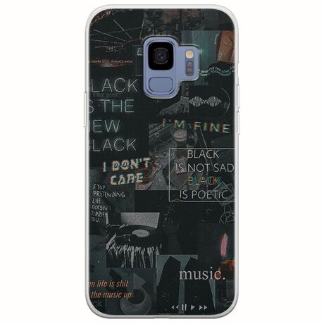 Aesthetic Black Samsung Galaxy S9 Flexible TPU (Διάφανη Σιλικόνη)