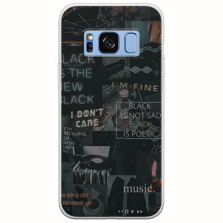 Aesthetic Black Samsung Galaxy S8 Plus Flexible TPU (Διάφανη Σιλικόνη)