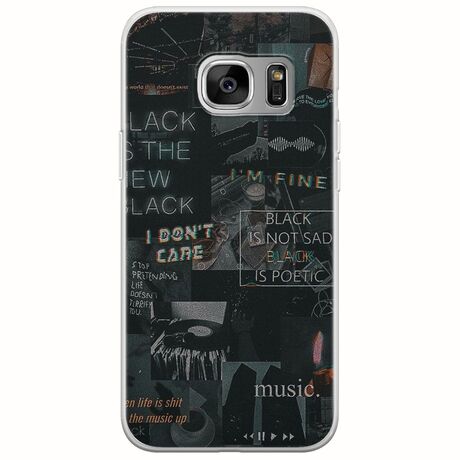 Aesthetic Black Samsung Galaxy S6 Flexible TPU (Διάφανη Σιλικόνη)