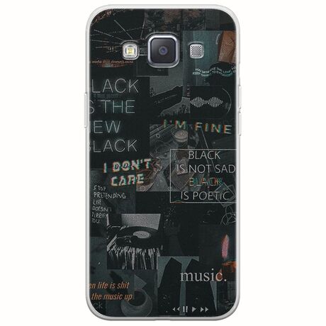 Aesthetic Black Samsung Galaxy A3(2015) Flexible TPU (Διάφανη Σιλικόνη)