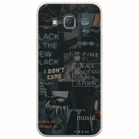 Aesthetic Black Samsung Galaxy J5(2015) Flexible TPU (Διάφανη Σιλικόνη)