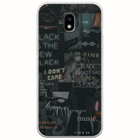 Aesthetic Black Samsung Galaxy J5(2017) Flexible TPU (Διάφανη Σιλικόνη)