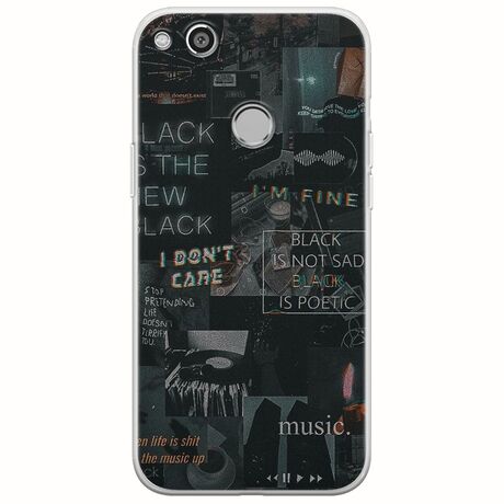 Aesthetic Black Huawei P9 Lite 2017 / P8 Lite 2017 Flexible TPU (Διάφανη Σιλικόνη)