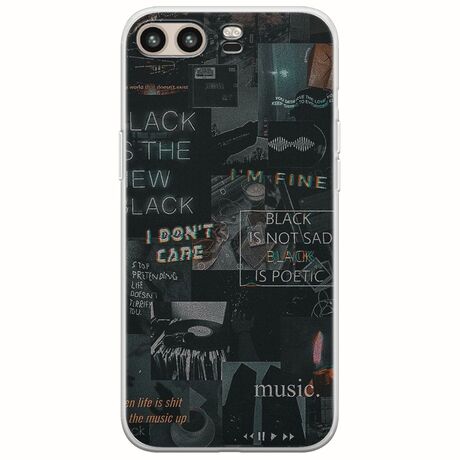 Aesthetic Black Huawei P10 Flexible TPU (Διάφανη Σιλικόνη)