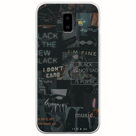Aesthetic Black Samsung Galaxy J6 Plus Flexible TPU (Διάφανη Σιλικόνη)