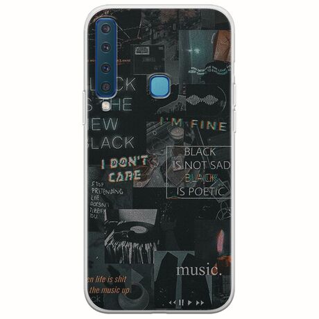 Aesthetic Black Samsung Galaxy A9 2018 Flexible TPU (Διάφανη Σιλικόνη)