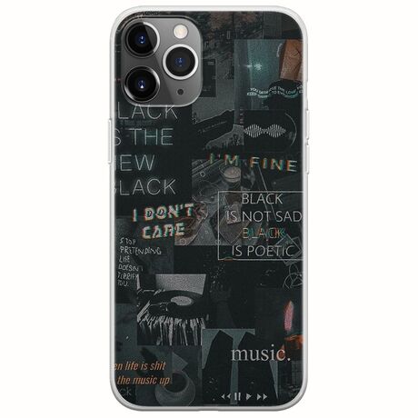Aesthetic Black iPhone 11 Pro Max Flexible TPU (Διάφανη Σιλικόνη)