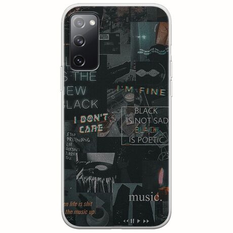 Aesthetic Black Samsung Galaxy S20 Flexible TPU (Διάφανη Σιλικόνη)