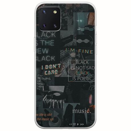 Aesthetic Black Samsung Galaxy Note 10 Lite Flexible TPU (Διάφανη Σιλικόνη)