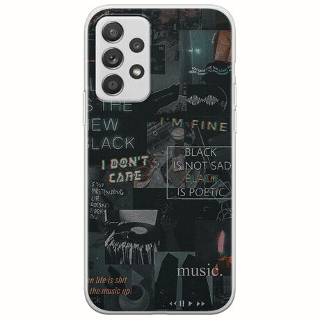 Aesthetic Black Samsung Galaxy A32 5G Flexible TPU (Διάφανη Σιλικόνη)