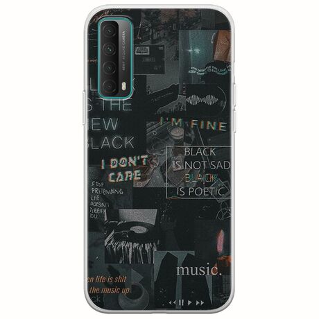 Aesthetic Black Huawei P Smart 2021 Flexible TPU (Διάφανη Σιλικόνη)
