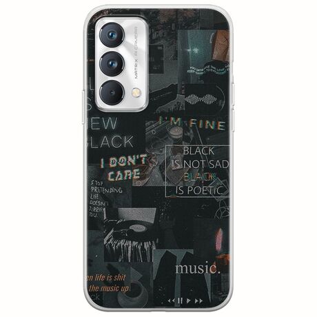 Aesthetic Black Realme GT Master Edition Flexible TPU (Διάφανη Σιλικόνη)
