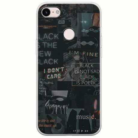 Aesthetic Black Google Pixel 3 Flexible TPU (Διάφανη Σιλικόνη)