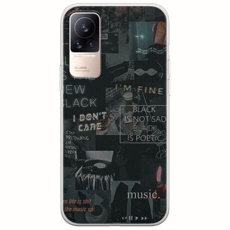 Aesthetic Black Xiaomi Civi Flexible TPU (Διάφανη Σιλικόνη)