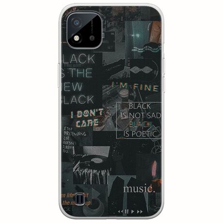 Aesthetic Black Realme C11 2021 Flexible TPU (Διάφανη Σιλικόνη)
