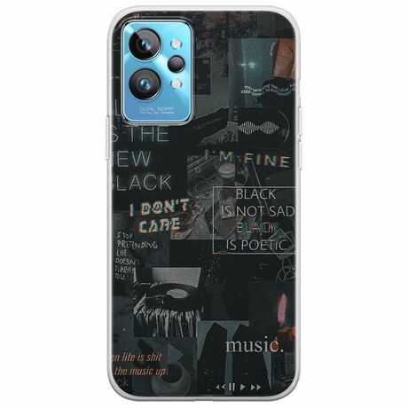 Aesthetic Black Realme GT2 Pro Flexible TPU (Διάφανη Σιλικόνη)