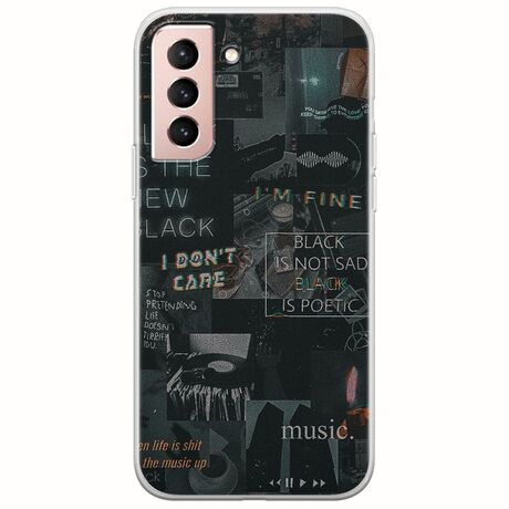 Aesthetic Black Samsung Galaxy S22 Flexible TPU (Διάφανη Σιλικόνη)