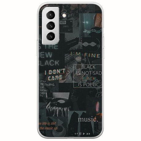 Aesthetic Black Samsung Galaxy S22 Plus Flexible TPU (Διάφανη Σιλικόνη)