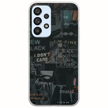 Aesthetic Black Samsung Galaxy A53 5G Flexible TPU (Διάφανη Σιλικόνη)