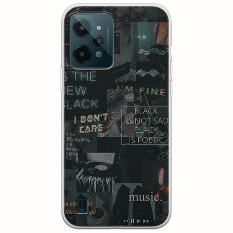 Aesthetic Black Realme C31 Flexible TPU (Διάφανη Σιλικόνη)