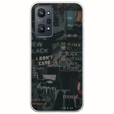 Aesthetic Black Realme GT 2 5G Flexible TPU (Διάφανη Σιλικόνη)