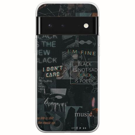 Aesthetic Black Google Pixel 6 5G Flexible TPU (Διάφανη Σιλικόνη)