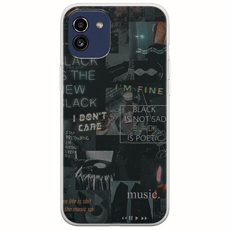 Aesthetic Black Samsung Galaxy A03 Flexible TPU (Διάφανη Σιλικόνη)