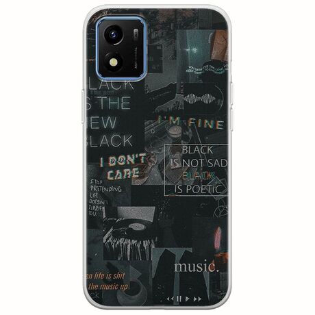 Aesthetic Black Vivo Y01 Flexible TPU (Διάφανη Σιλικόνη)