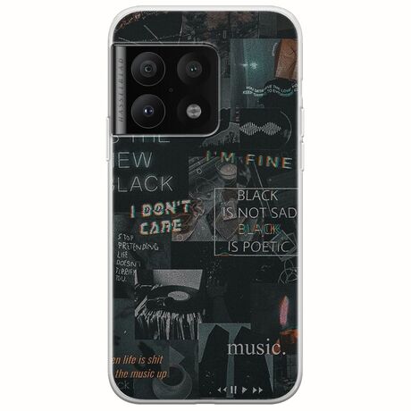 Aesthetic Black OnePlus 10 Pro Flexible TPU (Διάφανη Σιλικόνη)