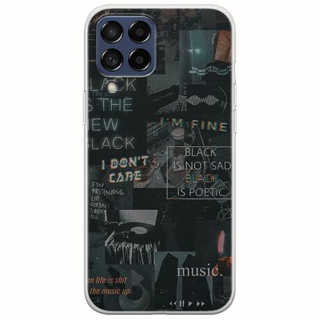 Aesthetic Black Samsung Galaxy M53 5G Flexible TPU (Διάφανη Σιλικόνη)