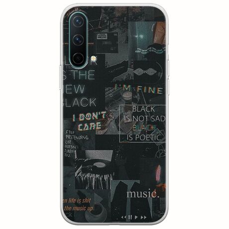 Aesthetic Black OnePlus Nord CE 5G Flexible TPU (Διάφανη Σιλικόνη)
