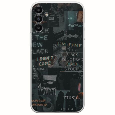 Aesthetic Black Samsung Galaxy A04s Flexible TPU (Διάφανη Σιλικόνη)