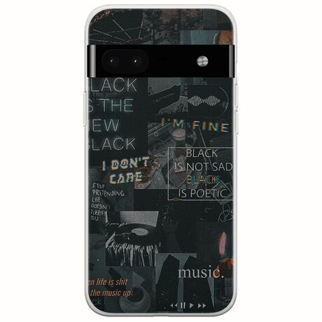 Aesthetic Black Google Pixel 6a 5G Flexible TPU (Διάφανη Σιλικόνη)