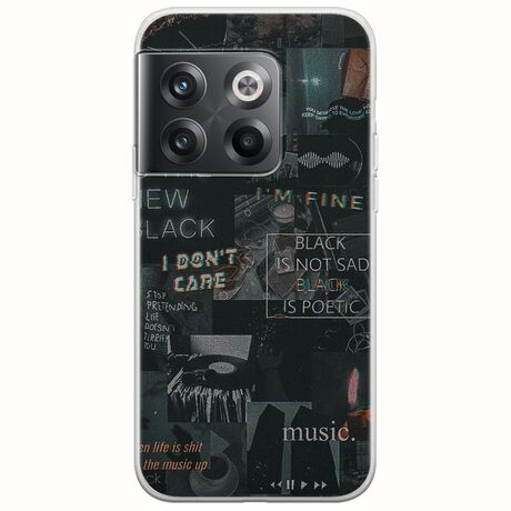 Aesthetic Black OnePlus 10T 5G Flexible TPU (Διάφανη Σιλικόνη)