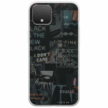 Aesthetic Black Google Pixel 4 XL Flexible TPU (Διάφανη Σιλικόνη)