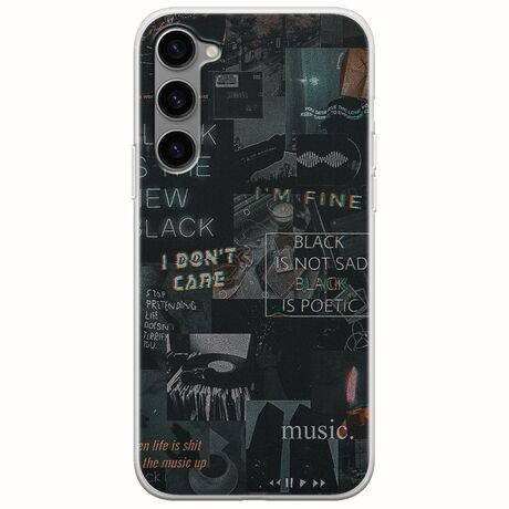 Aesthetic Black Samsung Galaxy S23 Plus 5G Flexible TPU (Διάφανη Σιλικόνη)
