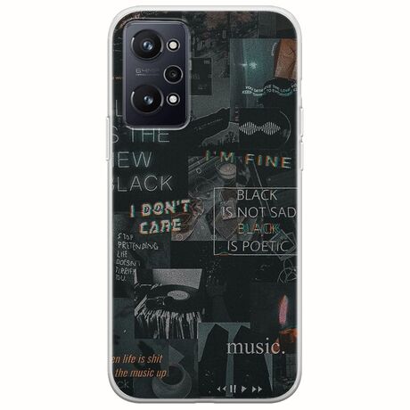 Aesthetic Black Realme GT Neo 3T Flexible TPU (Διάφανη Σιλικόνη)