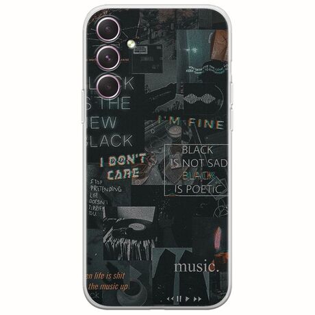 Aesthetic Black Samsung Galaxy A14 5G Flexible TPU (Διάφανη Σιλικόνη)