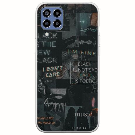 Aesthetic Black Samsung Galaxy M33 5G Flexible TPU (Διάφανη Σιλικόνη)