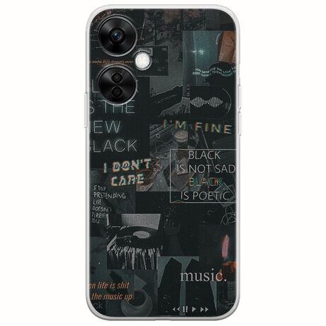 Aesthetic Black OnePlus Nord CE 3 Lite 5G Flexible TPU (Διάφανη Σιλικόνη)