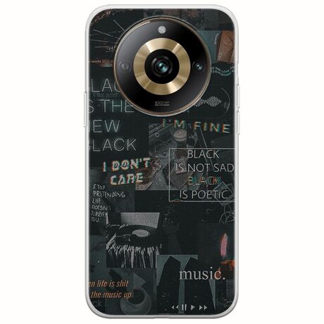 Aesthetic Black Realme 11 Pro Plus 5G Flexible TPU (Διάφανη Σιλικόνη)