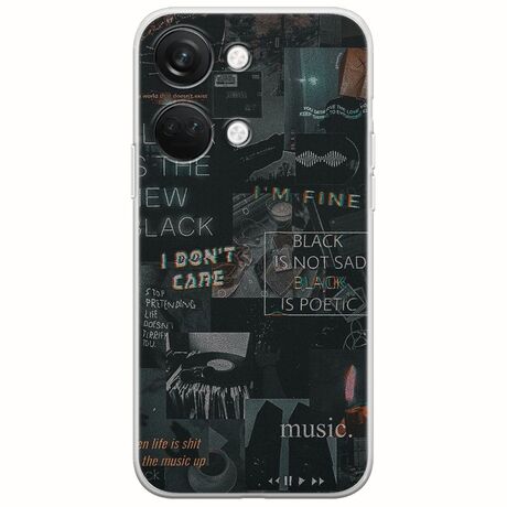 Aesthetic Black OnePlus Nord 3 5G Flexible TPU (Διάφανη Σιλικόνη)