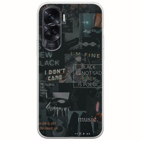 Aesthetic Black Honor 90 Lite 5G Flexible TPU (Διάφανη Σιλικόνη)