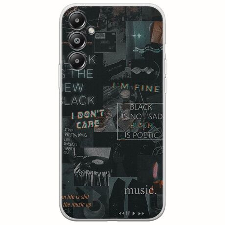 Aesthetic Black Samsung Galaxy A25 5G Flexible TPU (Διάφανη Σιλικόνη)