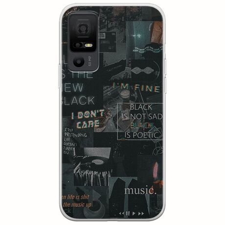 Aesthetic Black TCL 40 NXTPAPER 5G Flexible TPU (Διάφανη Σιλικόνη)